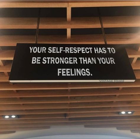 Your self-respect has to be stronger than your feelings. | Inspirational Quote Self Value, Healing Thoughts, Spirit Quotes, Vision Board Affirmations, Strong Feelings, Knowing Your Worth, Baddie Quotes, Self Respect, Stronger Than You