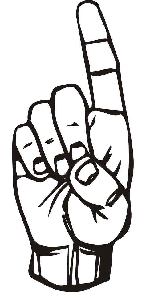 Finger Attention Hand Sign Of - Free vector graphic on Pixabay Sign Language Printables, Sign Language Chart, Sign Language Phrases, Sign Language Alphabet, Joker Face, One Finger, Hand Sign, Ganesha Painting, Social Media Images