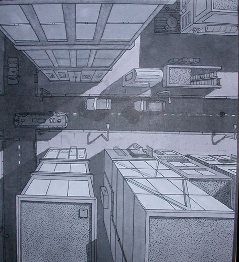 City Scape Drawing Perspective, Perspective Drawing Cityscapes, Aerial View Perspective Drawing, Aerial Perspective Drawing, City Scape Drawing, City From Above Drawing Perspective, 3 Point Perspective Cityscape, City Perspective Illustration, Three Point Perspective City