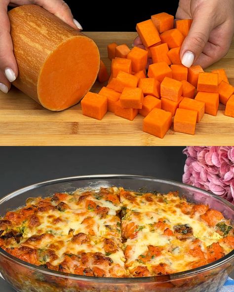 Savory Pumpkin and Minced Meat Bake Stuffed Pumpkin Recipes Meat, Chocolate Balls Recipe, Minced Meat Dishes, Savory Pumpkin, Badge Ideas, Savory Pumpkin Recipes, Cauliflower Soup Recipes, Pumpkin Recipe, Minced Meat