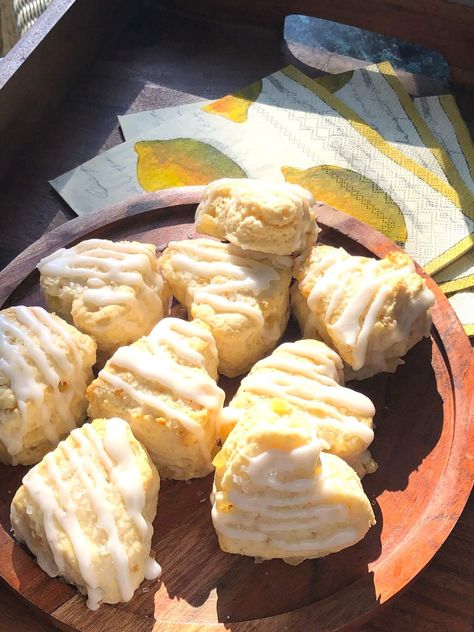 Lemon Ginger Scone Recipe Ginger Scones Recipe, Ginger Scones, Recipe Using Milk, Cream Scones Recipe, Cinnamon Chip Scones, Mini Scones, Cranberry Orange Scones, Entertaining Tips, Tea Cakes Recipes