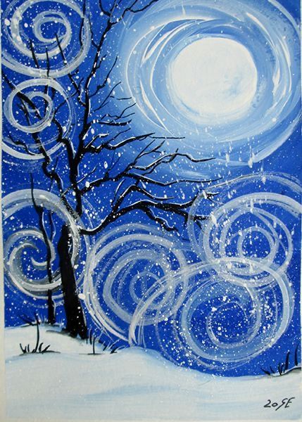 Monochromatic Art Ideas, 3 Canvas Painting Ideas, 3 Canvas Painting, Canvas Art For Beginners, Nature Doodle, Canvas Painting Ideas Easy, Acrylic Painting Ideas On Canvas, Winter Art Lesson, 3 Canvas Art