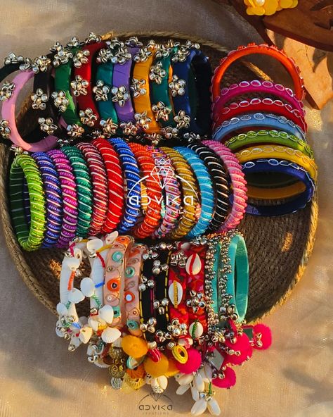 Bangles for all your occasions 🤩 Can be customised according to your choice 💖 WhatsApp for order or enquiries 9911909838/7048947790 Bulk order accepted...✨✨✨✨ [Bangles,bangle, navratri, navratri collection,trending ,bulkorder,bulk,retail,Advika Creations,fashion, malaysia,delhi,gujrat,Punjab,delhi wedding, india,Indian jewellery] #bulkorder #customisedtessels #customisedbangles #navratispecial #trendingbangles #fashion#stylish #expensive #cheapandbest #offer #dmfororder #InstagramReels #T... Navratri Bangles Handmade, Navratri Bangles, Navratri Accessories, Ceramic Plates Art, Navratri Jewellery, Bangle Making, Diy Earrings Materials, Fabric Bangles, Designer Bangles