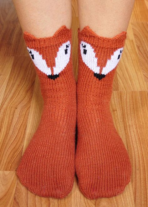 pawsome pals knitted fox socks with ears knitting pattern 2 cropped Koala Pattern, Fox Socks, Animal Socks, Socks Knitting, Sock Knitting Patterns, Crochet Socks, Sock Animals, Knitted Wit, Pdf Knitting Pattern