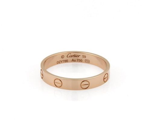 Cartier Mini Love 18K Rose Gold Band Ring Size 8.5 Cartier Rose Gold Ring, Cartier Rose Gold, Rose Gold Band Ring, Mini Love, Rose Gold Band, Gold Band Ring, Cartier Love Bracelet, Gold Band, 18k Rose Gold