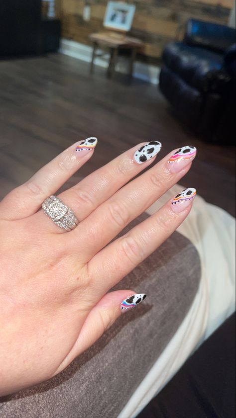 Space cowgirl theme bachelorette nails. #bachelorette #spacecowgirl #theme Hannah Montana Nails, Space Cowboy Nails, Space Cowgirl Nails, Cowgirl Nail Ideas, Disco Cowgirl Nails, Space Cowgirl Makeup, Nails Bachelorette, Space Cowgirl Theme, Nails Cowgirl