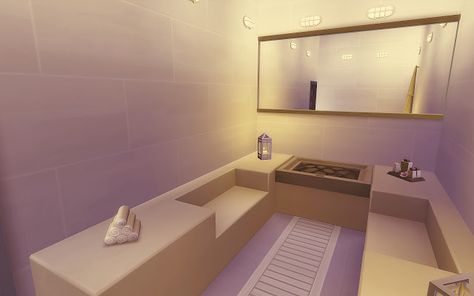 House 22 - The Sims 4 - Via Sims Sims4 Lots, Sims Room, Sims Interior, Modern Spa, Sims Builds, Anime Classroom, Sims 4 House Building, Casas The Sims 4, Sims Building