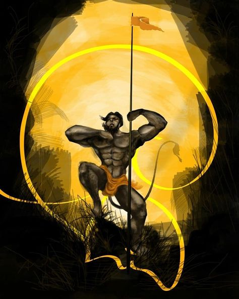 Image may contain: 1 person Hanuman Bodybuilder Wallpaper, Hanuman Bodybuilder, Bodybuilder Wallpaper, Lord Anjaneya, Hindu Wallpaper, Sri Hanuman, Hanuman Tattoo, Shiva Sketch, Shivaji Maharaj Hd Wallpaper