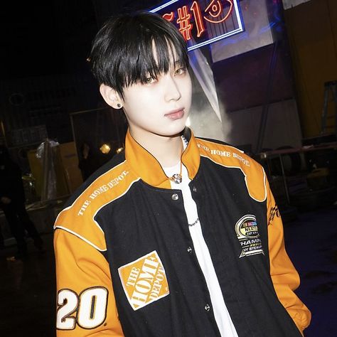 Racer Outfit, Enhypen Naver Post, Enhypen Naver, Sunoo Niki, Kim Sunoo, Sunghoon Sunoo, Hello Everyone, Varsity Jacket, Jay