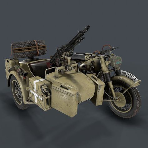 American Soldiers Ww2, Motorcycle With Sidecar, Ww2 Bomb, German Motorcycle, Jeep Trailer, Soviet Navy, Tactical Truck, Military Motorcycle, Military Jeep