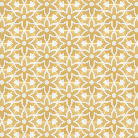 Porcelain floor and wall tiles Yellow and white tiles Our lovely 'Fleur' pattern is now available in a porcelain base, so even easier to look after and these can go outside on patios and pathways. These tiles have a slight matt texture with great anti slip so they can happily go outside on patios and pathways as well as indoor kitchen, bathroom floors and walls and heavy traffic areas like hallways. These yellow and white hex patterned tiles will fit into most schemes adding some wow factor! Gre Moroccan Floor Tiles, 1970 Kitchen, Yellow Bathroom Tiles, Spain House, Alcohol Quotes, Indoor Kitchen, Patterned Tiles, Yellow Bathroom, Bathroom Floors