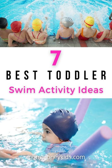 7 best toddler swim activity ideas to enjoy in the pool this summer. Great games and activities for your young children to do. Swimming Activities For Kids, Homeschool Summer, Swimming Games, Outdoor Learning Activities, Toddler Swim, Summer Homeschool, Swim Practice, Favorite Activity, Toddler Swimming