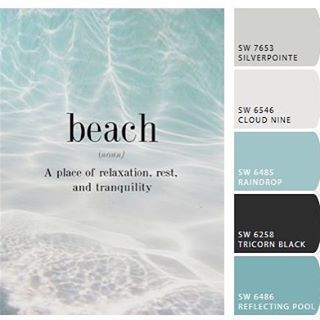 Happy Friday my friends! I hope you enjoy these beautiful spaces and paint colors from Instagram. Mindful Gray @sublime.homes @davidesigns_david – I decided to throw this one in just because … Beach Color Palette, Beach Paint Colors, Coastal Paint Colors, Coastal Paint, Beach House Colors, Decor Hallway, Pintura Exterior, Favorite Paint Colors, Coastal Bedrooms