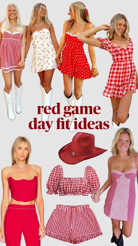 red game day fit ideas Red Game Day Outfit, Game Day Outfit, Day Outfits, Fit Ideas, Day Outfit, Game Day, Alabama, Football, Red