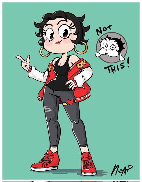 Betty Boop Comic, It Fanart, Different Drawing Styles, Old Cartoon Characters, Cartoon Style Drawing, Oswald The Lucky Rabbit, Betty Boop Art, Felix The Cats, Illustration Fashion