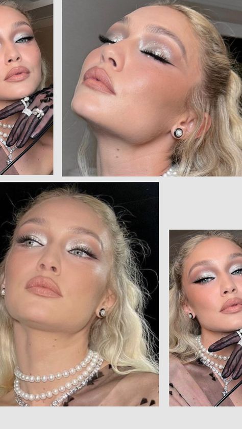 Gigi Hadid Eye Makeup Inspiration for New Year’s Eve 🪩✨💖 #gigihadid #newyear #nye #makeup #beauty #inspo #eyemakeup #trend #2024 Gigi Hadid Eye Makeup, Gigi Hadid Eyes, Eye Makeup Inspiration, Nye Makeup, Trend 2024, Natasha Denona, Beauty Inspo, Glamour Makeup, New Year’s Eve