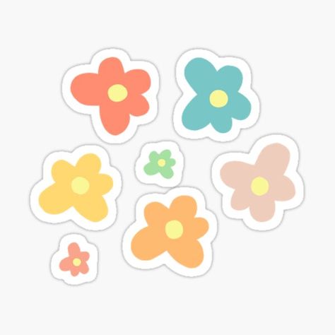 "indie flowers" Sticker by sadiefarrer | Redbubble Cute Laptop Stickers, Green Sticker, Stickers For Sale, Kid Core, Simple Flowers, Aesthetic Stickers, Scrapbook Stickers, Printable Stickers, Sticker Art