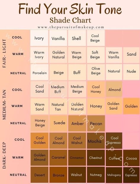 Skin Color Palette Names, Pretty Color Names, Skintone References, Skin Tone Names, Cool Toned Skin, Find Your Skin Tone, Light Brown Skin Tone, Cold Skin Tone, Seasonal Analysis