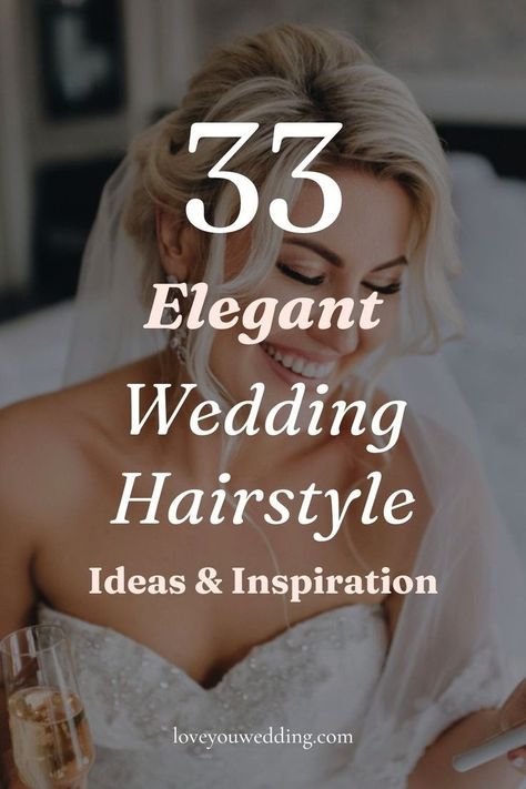 Are you getting ready to walk down the aisle? We’ve got you covered with 33 gorgeous, elegant wedding bridal hairstyles. From chic updos, half up half down, elegant short or long hairstyles, and more, we have the perfect bride hairstyle ideas for classic and elegant wedding beauty. Wedding Updos For Long Hair Bride, Wedding Hairstyles For Bride Half Up, Elegant Wedding Hairstyles Half Up Half Down, Bride Hair Half Up Half Down, Bridal Hair Half Up With Veil, Bridal Updo With Veil, Bride Hairstyles With Veil, Bridal Hair Half Up Half Down, Classic And Elegant Wedding