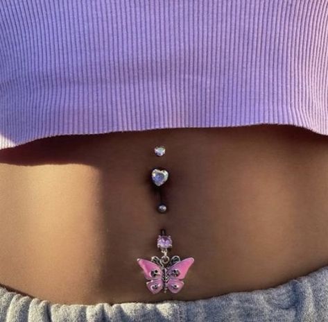 Belly Button Piercing 2000s, Y2k Belly Button Piercing, Pink Belly Button Piercing Aesthetic, Belly Pericing Y2k, Pink Piercing Aesthetic, Pretty Piercings, Belly Piercings, Bellybutton Piercings, Belly Piercing Jewelry