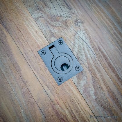 Recessed Trap Door Pull - BRONZE Hidden Trap Door In Floor, Diy Trap Door, Basement Trap Door Ideas, Deck Trap Door Ideas, Trap Door On Deck, Trap Door To Crawl Space, Floor Trap Door, Crawl Space Access Door In Floor, Trap Door In Floor