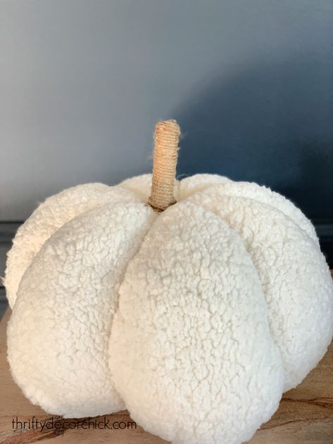 Pottery Barn Fall 2022, Fuzzy Fabric Projects, Handmade Pumpkins Decor, Pumpkin Pillow Decor, Making Pumpkins Out Of Fabric, Diy Pumpkin Pillow, Pumpkin Pillows Diy, Stuffed Pumpkins Fabric, Stuffed Fabric Pumpkins