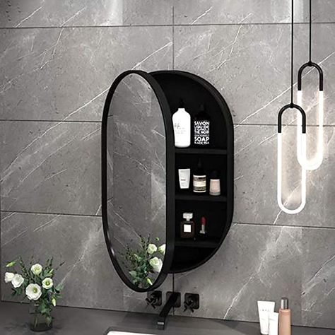 Mirror Cupboard, Cabinet For Bathroom, Small Bathroom Mirrors, حوض الحمام, Wall Mounted Medicine Cabinet, Oval Mirror Bathroom, Bathroom Mirror With Shelf, Bathroom Mirror Storage, Cabinet With Mirror