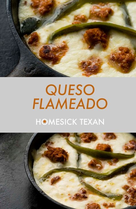 Texan Recipes, Queso Flameado, Texas Recipes, Homesick Texan, White Queso, Southwest Recipes, Mexican Night, Queso Fundido, Meatless Main Dishes