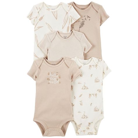 These short-sleeved Carter's bodysuits feature five unique designs to keep your little one so cute! These short-sleeved Carter's bodysuits feature five unique designs to keep your little one so cute! FEATURES 5-pack Envelope neck Short sleeves Inseam snapsFABRIC & CARE Cotton Machine wash Imported Size: Newborn. Color: Multicolor. Gender: male. Age Group: infant. Carter Kids, Baby Girl Shorts, Baby #5, Carters Baby Boys, Carters Baby, Toddler Boy Outfits, Kids Outfits Girls, Short Sleeve Bodysuit, Neutral Baby