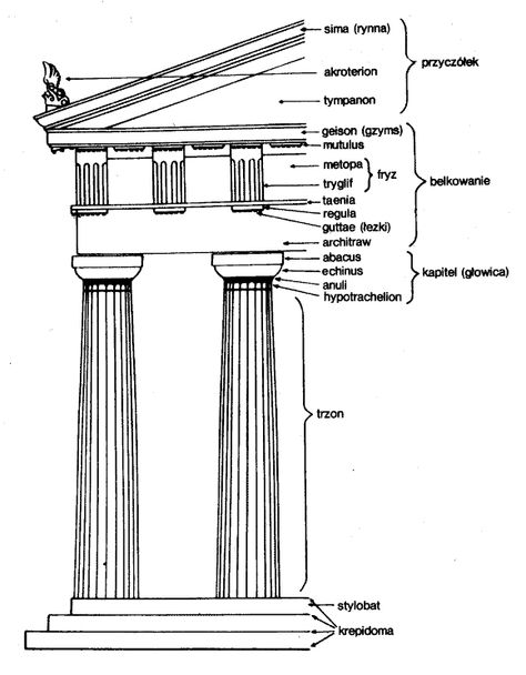 Plan budowy świątyni  greckiej Architecture Drawing Art, Art Appreciation, Ancient Greece, Architecture Drawing, Architecture Details, Art School, Art History, Art Reference, Arch