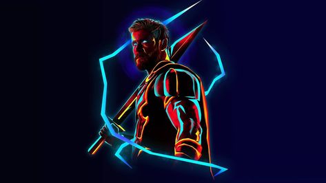 Neon Avengers 1920x1080 Desktop Wallpapers (based on artwork by @aniketjatav on Instagram) - Album on Imgur Avengers Landscape Wallpaper, Gaming Wallpapers 1920x1080 4k Pc, Neon Avengers, Avengers Hd, 4k Wallpapers 1920x1080, Wallpaper Avengers, Desktop Wallpaper 1920x1080, Cool Desktop Wallpapers, Thor Wallpaper