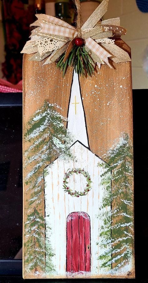 4x4 Crafts, Church Crafts, Holiday Painting, Christmas Signs Wood, Christmas Wood Crafts, 2024 Christmas, Holiday Crafts Christmas, Craft Night, Wood Creations