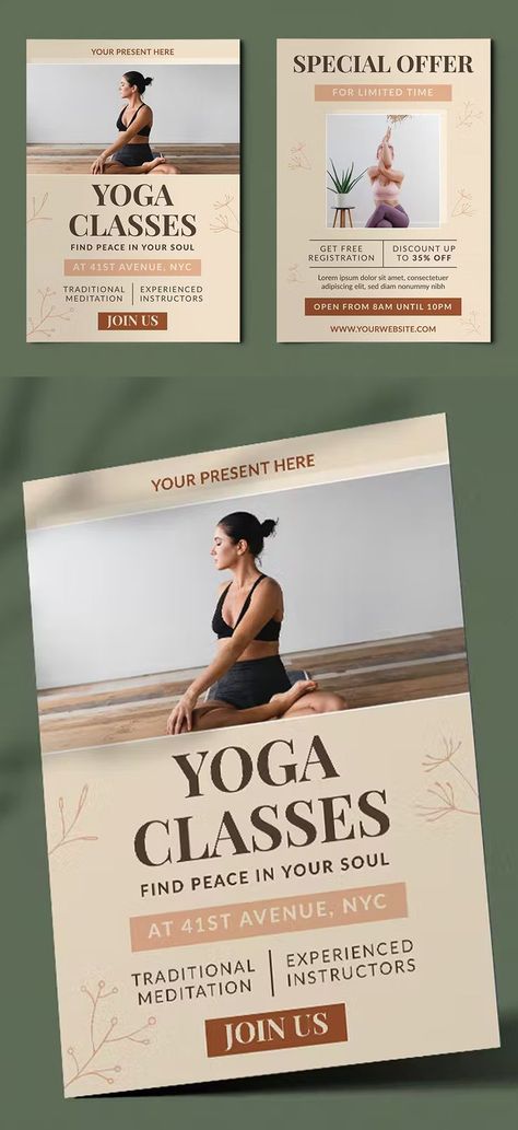 Lisena Yoga Classes Flyer Template AI, EPS, PSD Yoga Event Flyer, Yoga Class Poster, Yoga Wallpaper, Yoga Flyer, Yoga Ideas, Class Poster, Yoga Workshop, Yoga Studio Design, Pakistani Women