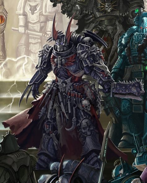 Loyalist Night Lords, Loyalist World Eaters, Warhammer Night Lords, Night Lords 40k Art, Skaven 40k, Night Lords 40k, Konrad Curze, Warhammer Lore, Warhammer Marine