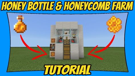 A 2 in 1, gor everyone! Honeycomb Minecraft, Minecraft Building Ideas Furniture, Minecraft Stores, Japanese Minecraft Builds, How To Make Honeycomb, Farm In Minecraft, Aesthetic Minecraft Builds, Farm Minecraft, Minecraft Building Blueprints