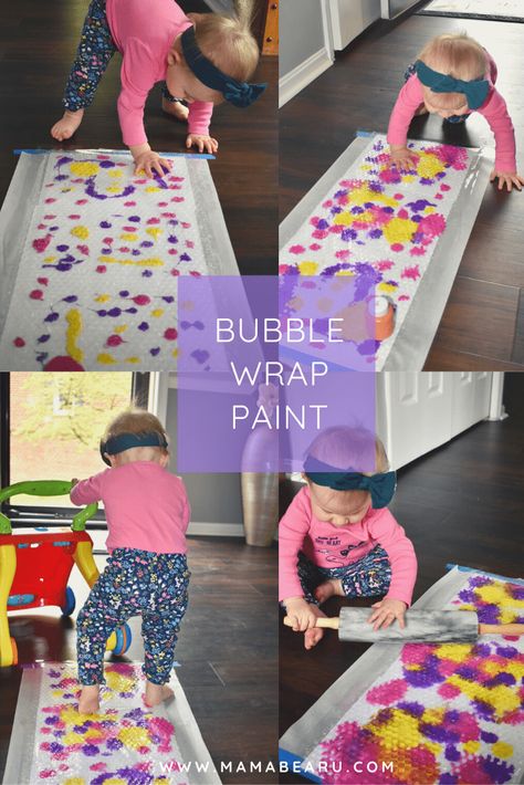 Bubble Wrap Stomp Painting, Bubble Wrap Sensory Activities, Bubble Wrap Process Art, Bubble Wrap Activities Eyfs, Bubble Wrap Sensory Play, Craft With Bubble Wrap, Bubble Wrap Activities For Toddlers, Bubble Wrap Art Preschool, Sensory Painting Activities