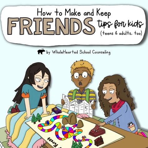 How to Make and Keep Friends... 10 Friendship Tips for Kids!  - WholeHearted School Counseling How To Make Friends, Friendship Tips, Friendship Issues, Counselling Tools, Friendship Skills, Dogs Instagram, Parent Tips, Social Skills For Kids, School Counseling Lessons