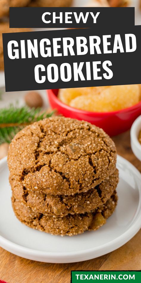 Get ready to fall in love with the softest gingerbread cookies you'll ever make! With a perfect chewy texture and delightful spices, these cookies are ideal for sharing (or keeping all to yourself). 🍪❤️ What festive designs will you create? Vegan option. Ginger Cookies Chewy, Ginger Cookies Recipe, Chewy Ginger Cookies, Rustic Wreaths, Ginger Cookie Recipes, Chewy Gingerbread Cookies, Soft Gingerbread Cookies, Ginger Biscuits, Ginger Bread Cookies Recipe