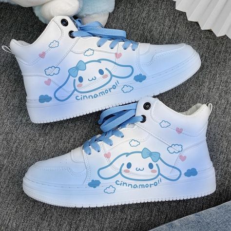 Cinnamoroll Things, Hello Kitty Shoes, Blue Crafts, Crop Top With Jeans, Pretty Shoes Sneakers, Anime Shoes, Cute Polymer Clay, Cute Nikes, Hello Kitty Items