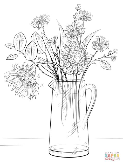 Draw A Bouquet Of Flowers, Hur Man Ritar Blommor, Flower Vase Drawing, Ako Kresliť, Flowers Step By Step, Flower Bouquet Drawing, Flower Step By Step, Pencil Drawing Tutorials, Flower Drawing Tutorials