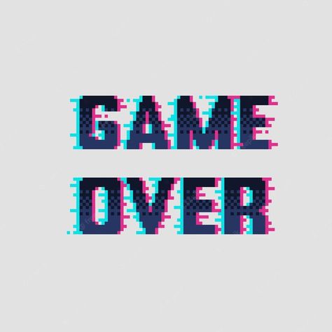 Premium Vector | Neon gradient game over text in pixel art style Mosaic Text, Pixel Text, Games Over Text, Neon Gradient, Neon Text, Neon Fashion, Text Art, Interface Design, Text Effects