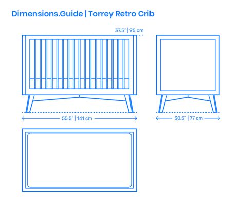 The Torrey Retro Crib is a 3-in-1 convertible with a silhouette line and mid-century appeal. You can convert the Torrey Retro Crib into a daybed or toddler bed and adjusted the height as the baby grows. The crib is easy to assemble and fits in nurseries and low-lying for easy reach. The Torrey Retro Crib has an overall height of 37.5” (95 cm), width of 30.5” (77 cm), and depth of 55.5” (141 cm). Downloads online #cribs #beds #furniture #home Mid Century Crib, Crib Dimensions, Human Activity, Barbie House, Built Environment, Baby Grows, Nurseries, Daybed, 3 In 1