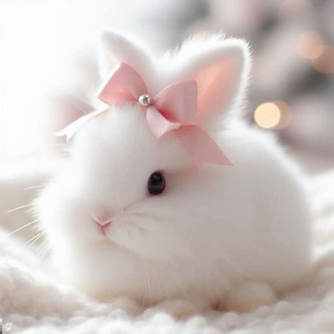 Cute Animals Pink Aesthetic, Bunny Cutest Aesthetic, Coquette Bunnies, Pink Bunny Aesthetic, White Rabbit Aesthetic, Rabbit Coquette, Coquette Animals, Bunny Coquette, Coquette Easter