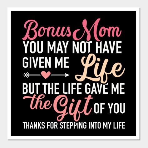 Diy Gifts For Step Mom, Happy Mother’s Day To Step Mom, Bonus Mom Quotes From Daughter, Step Mom Quotes, Mothers Day Drawings, Mom Quotes From Daughter, Mum Quotes, Grateful Quotes, Happy Mother Day Quotes