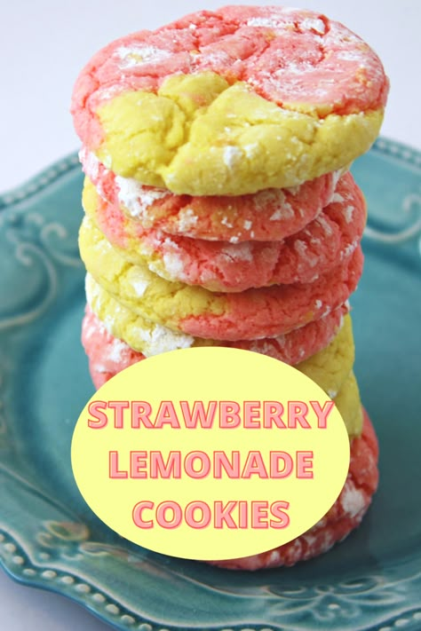 Strawberry Lemonade Party, Pink Lemonade Cookies Recipe, Strawberry Lemonade Baby Shower Theme, Lemonade Party Ideas, Pink Lemonade Birthday Party, Pink Lemonade Baby Shower Ideas, Lemonade Recipe For Party, Pink Lemonade Cookies, Strawberry Lemonade Cookies