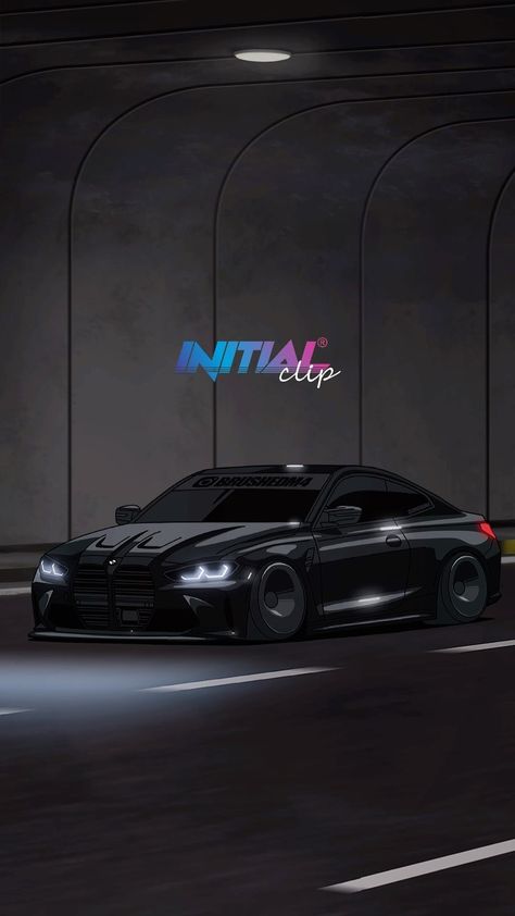 Initial® Clip on Instagram: “Dark M4 animation work special made for owner @brushedm4 Thanks for the collaboration🔥 #bmw #m4 #bmwg82 #G82 #bimmer #bimmerlife #mpower…” Bmw Animation, Initial Clip Car, Initial Clip, Jdm Stance, R35 Gtr, Car Sticker Design, Bmw Wallpapers, Car Artwork, Bmw 2