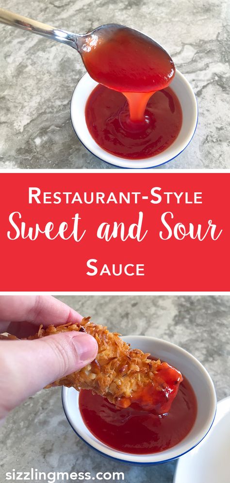 Restaurant Style Sweet and Sour Sauce | Sizzling Mess Sweet N Sour Sauce Recipe, Sweet And Sour Sauces, Asian Sauce, Chinese Takeout, Marinade Sauce, Easy Chinese Recipes, Sweet And Sour Sauce, God Mat, Diet Vegetarian