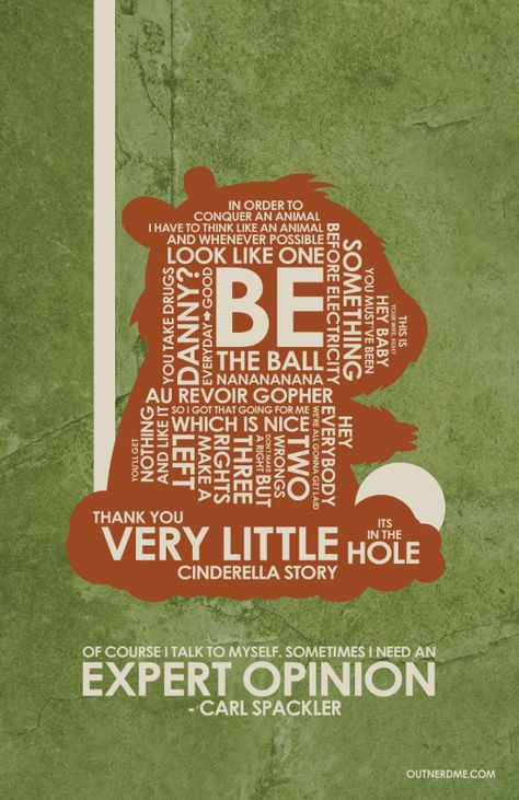 Caddyshack Quotes, Opinion Words, 80s Movie Quotes, Caddy Shack, Classic Movie Quotes, Typography Drawing, Party Quotes, Golf Outing, Golf Party