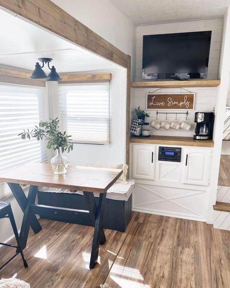 Rv Interior Remodel, Camper Trailer Remodel, Diy Camper Remodel, Rv Homes, Camper Storage, Rv Makeover, Trailer Living, Rv Renovations, Camper Makeover