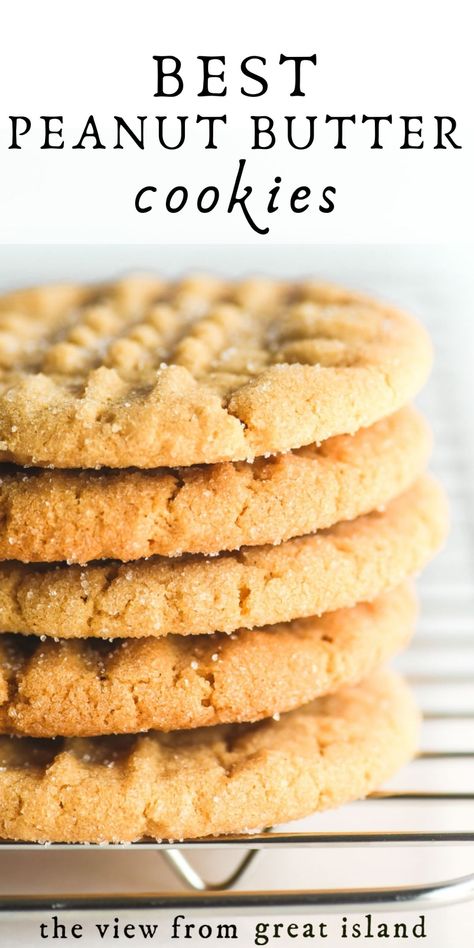 Peanut Butter Cookies No Egg, Chewy Ginger Cookies, What Is Healthy Food, The Perfect Cookie, Best Peanut Butter Cookies, Classic Peanut Butter Cookies, Chunky Peanut Butter, Best Peanut Butter, Peanut Butter Cookie Recipe